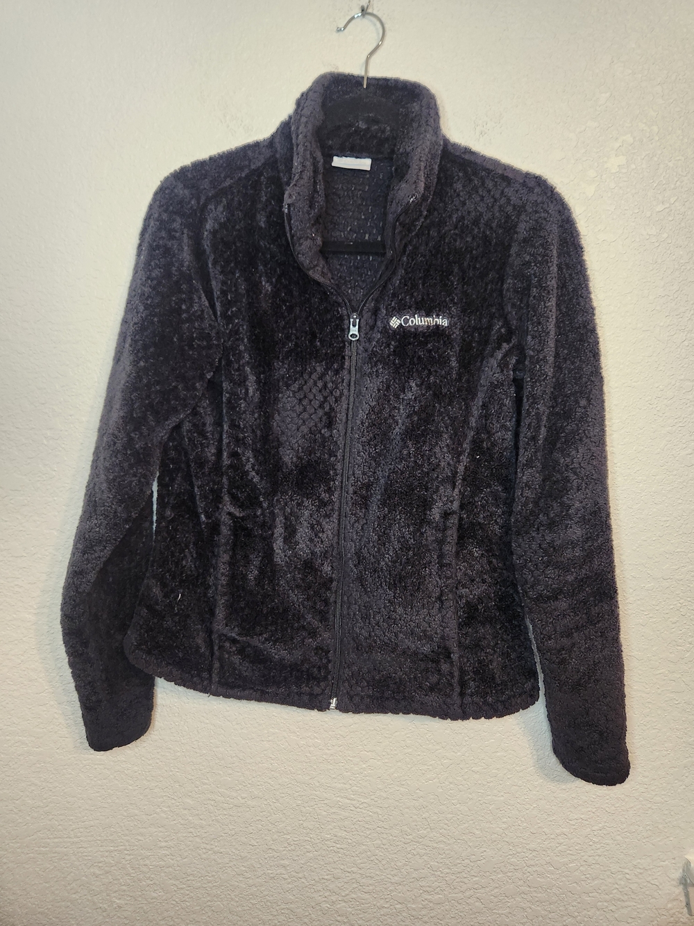 Columbia Bugaboo II Womens Fuzzy Fleece Full Zip Jacket Coat Black S